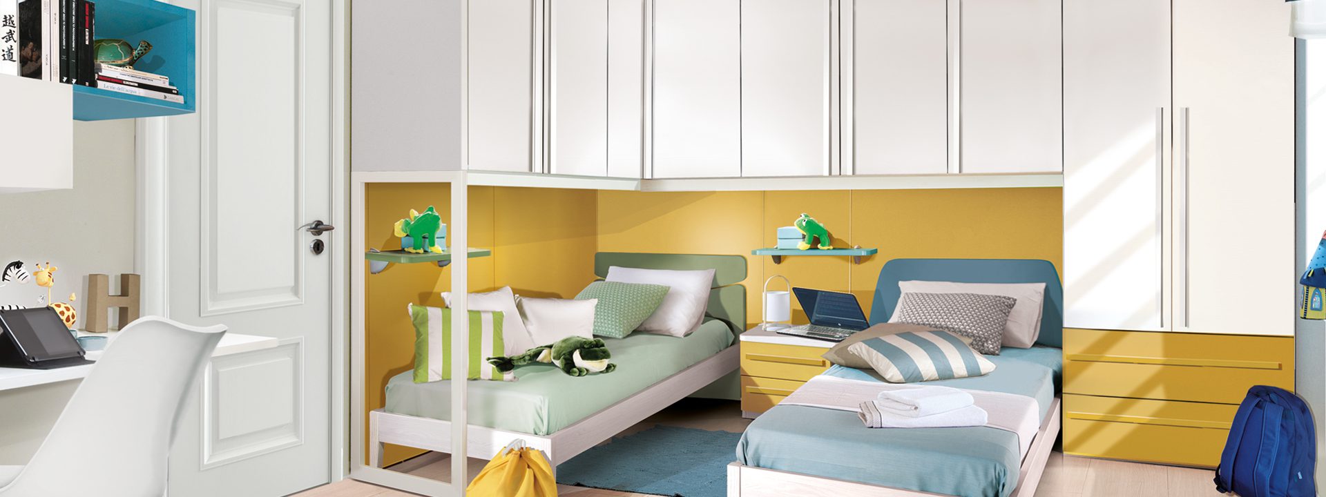 p2129 bedroom-furniture-young-white-yellow